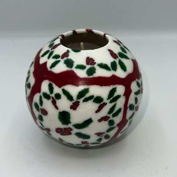 VINTAGE 1990’s MAGIC GLOW CANDLE Holly Berry Holiday Theme-NEW! - Picture 1 of 4